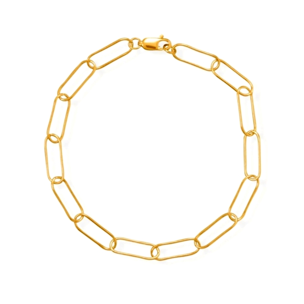 GOLD FILLED PAPERCLIP BRACELET